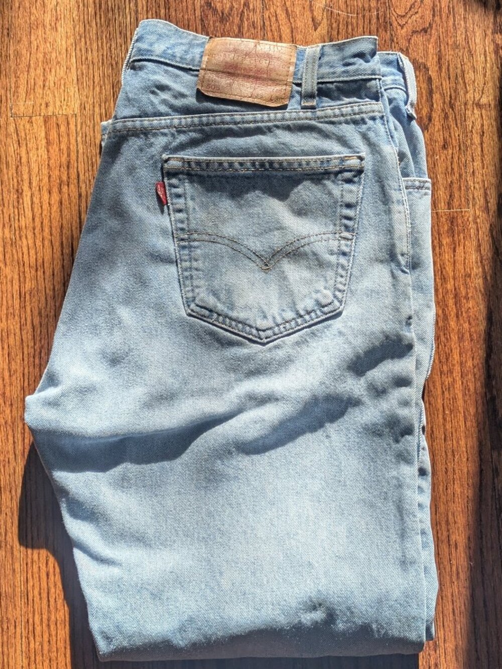 Levi’s 505 Regular Fit Straight Leg Jeans 36x30 Light Wash 100% Cotton